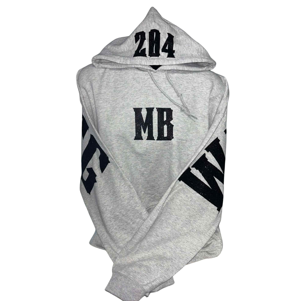 WINNIPEG hoodie - Black sparkle