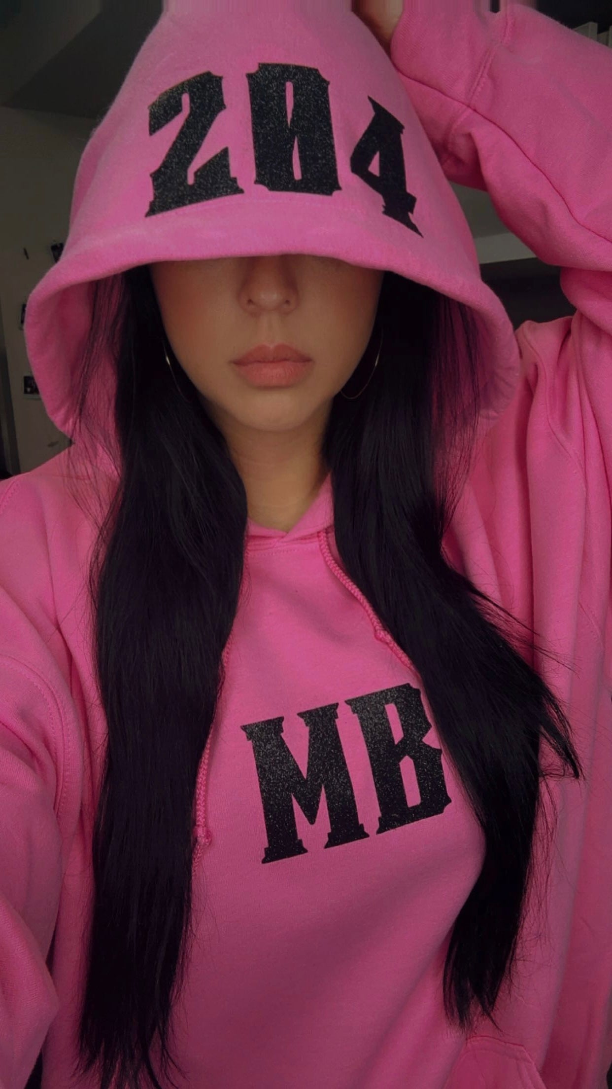 WINNIPEG hoodie - Black sparkle