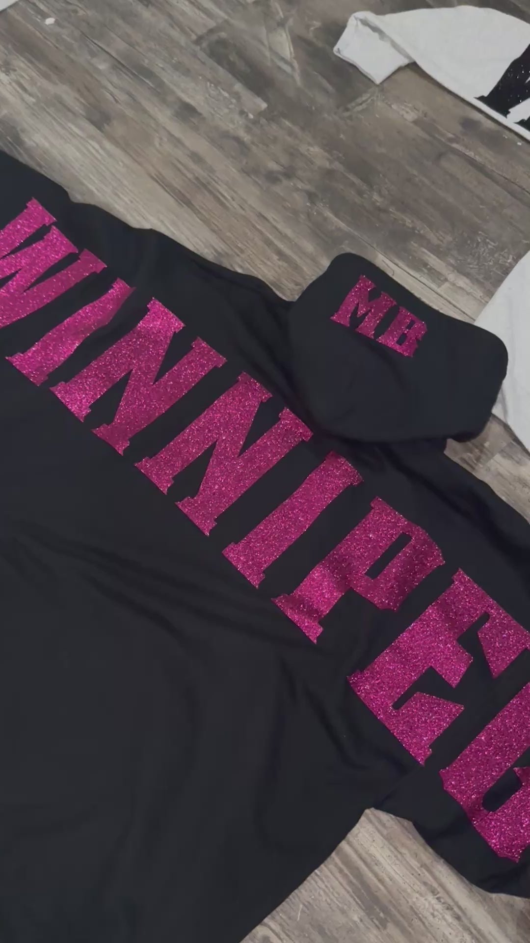 WINNIPEG hoodie - pink sparkle